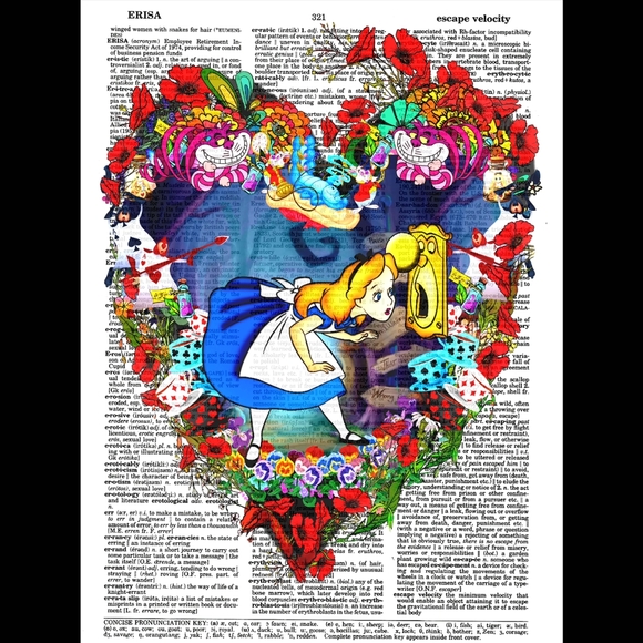 Alice in Wonderland Book Page Art Print Bundle - Picture 5 of 7